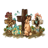 Western rabbit bunny with crosses Easter Day | Teevron