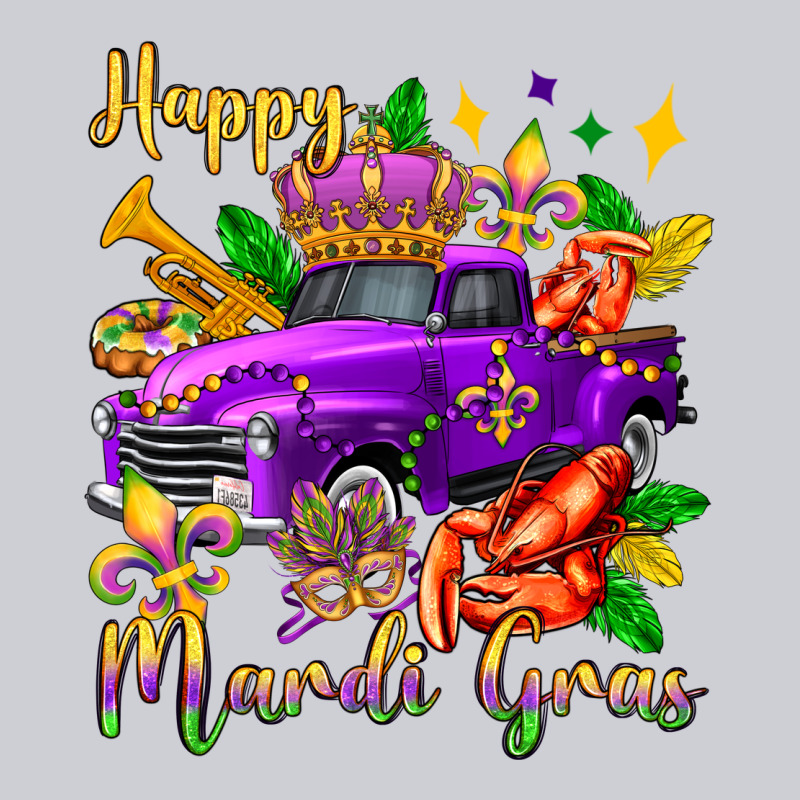 Happy Mardi Gras Truck Olivia Heavyweight Sweatshirt by OliviaCreatesArt | Teevron