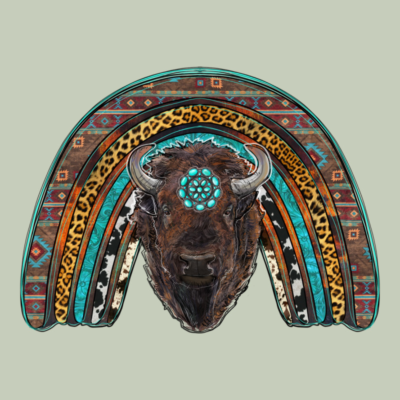 Western Rainbow With Bison Ladies Tee by RanaPortraitStore | Teevron