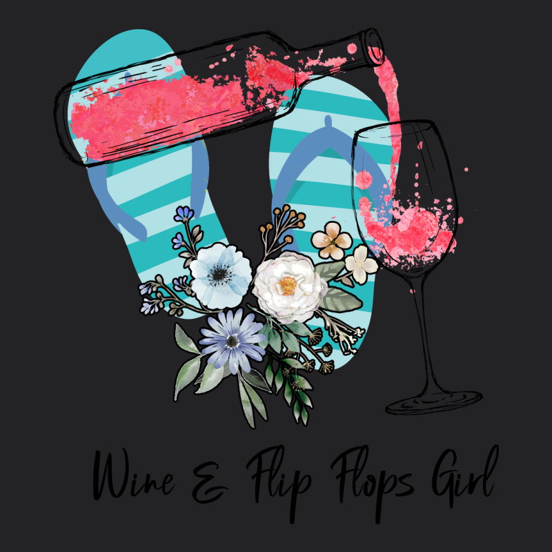 Wine Flip Flops Girl Vintage Tee by Bettercallsaul | Teevron