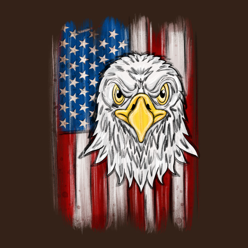 American Flag Eagle Heavy Core Tee by MaliasSmallBusiness | Teevron