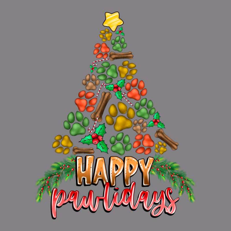 Paw Print Christmas Tree Heavyweight Hoodie by CowhideDigitalArt | Teevron