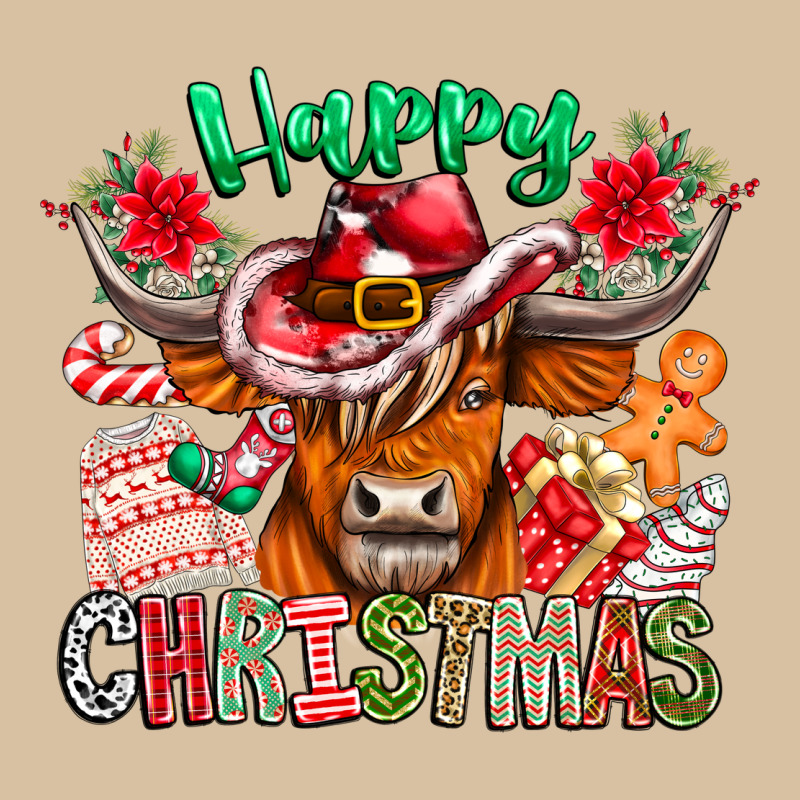 Happy Christmas Cow Heavyweight Hoodie by CowhideDigitalArt | Teevron