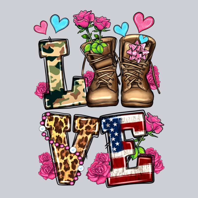 Love Valentine's Day Army Boots Olivia Heavyweight Sweatshirt by OliviaCreatesArt | Teevron