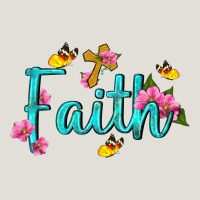 Faith With Flower And Butterfly Heavy Core Tee | Teevron