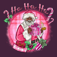 Ho Ho Ho Pink Black Santa Christmas Premium Tee | Teevron