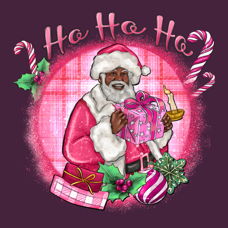 Ho Ho Ho Pink Black Santa Christmas Premium Tee by MaliasSmallBusiness | Teevron