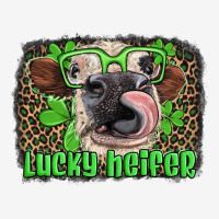 Lucky Heifer With Glasses St Patricks Urban Hoodie | Teevron