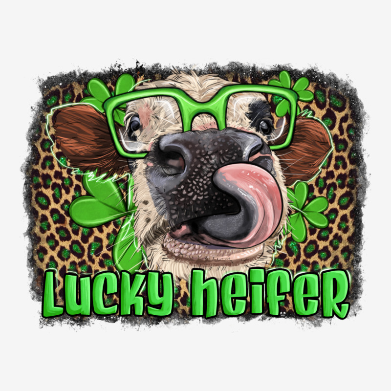 Lucky Heifer With Glasses St Patricks Urban Hoodie by Artiststas | Teevron