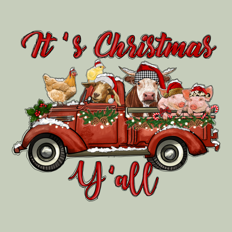 It's Christmas Y'all Truck With Farm Animals Ladies Tee by RanaPortraitStore | Teevron