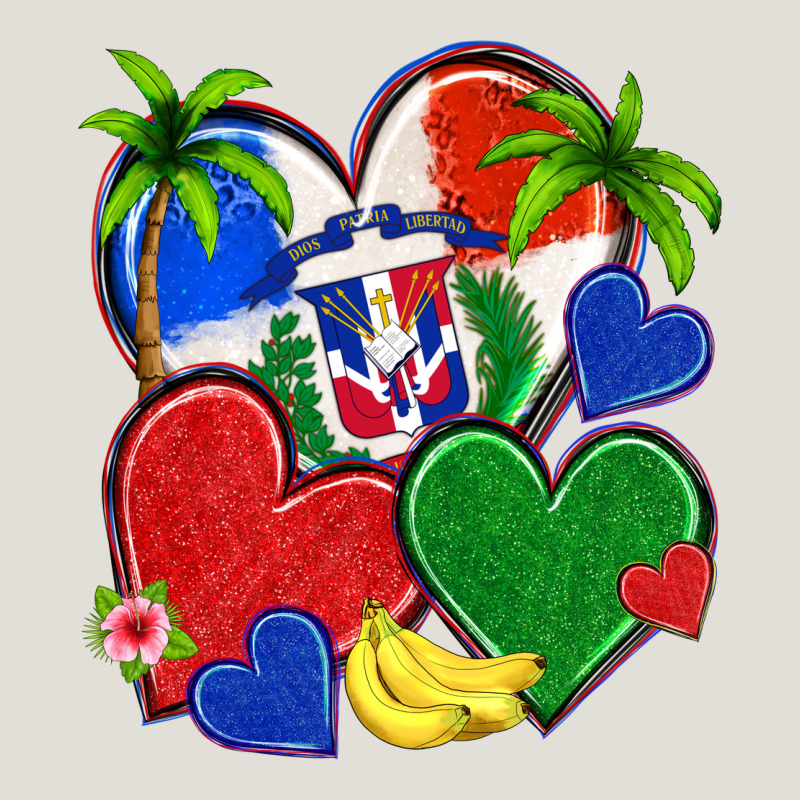Dominican Repuclic Hearts Heavy Core Tee by NancyCooperArtShop | Teevron