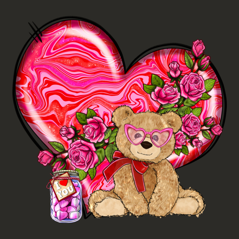 Valentines Heart With Bear Heavy Core Tee by NancyCooperArtShop | Teevron