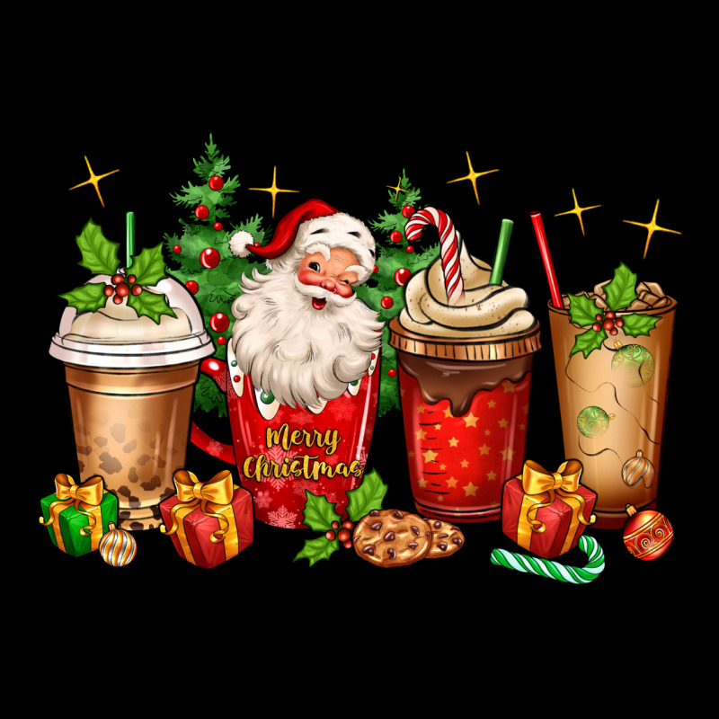 Christmas Santa Coffee Cups Premium Tee by MaliasSmallBusiness | Teevron