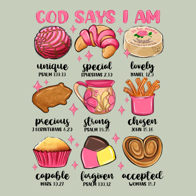 God Says I Am Mexican Pan Dulce Ladies Tee by MaliasSmallBusiness | Teevron
