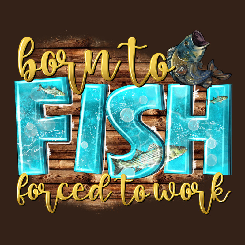 Born To Fish Forced To Work Heavy Core Tee by NancyCooperArtShop | Teevron