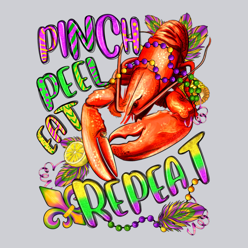 Pinch Peel Eat Repeat Mardi Gras Olivia Heavyweight Sweatshirt by OliviaCreatesArt | Teevron