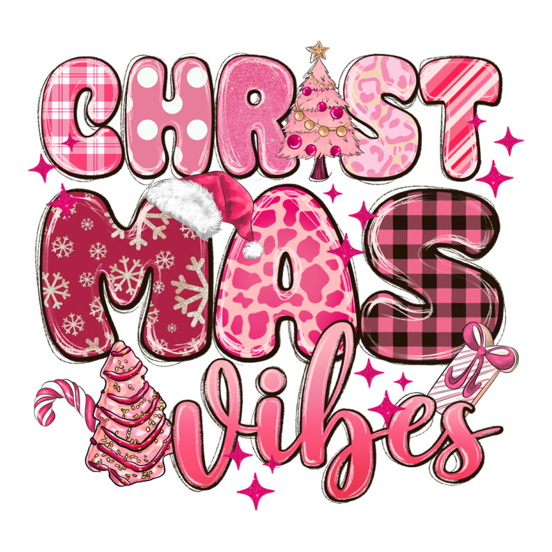 Christmas Vibes Pink Premium Tee by MaliasSmallBusiness | Teevron