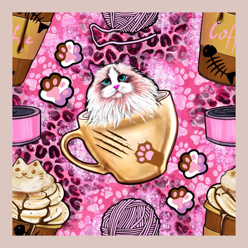Cat Coffee Cups And Paw With Leopard And Glitter Seamless Pattern Bbs Premium Hoodie by BundleAndBundleShop | Teevron