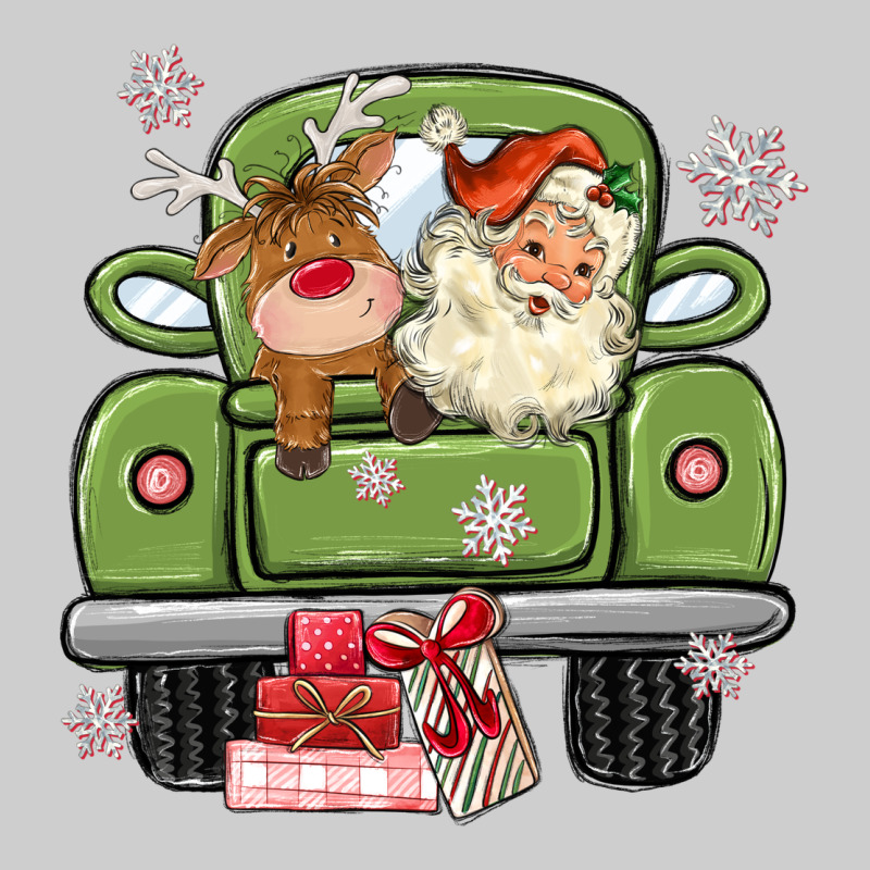 Christmas Santa And Reindeer Truck Premium Tee by MaliasSmallBusiness | Teevron