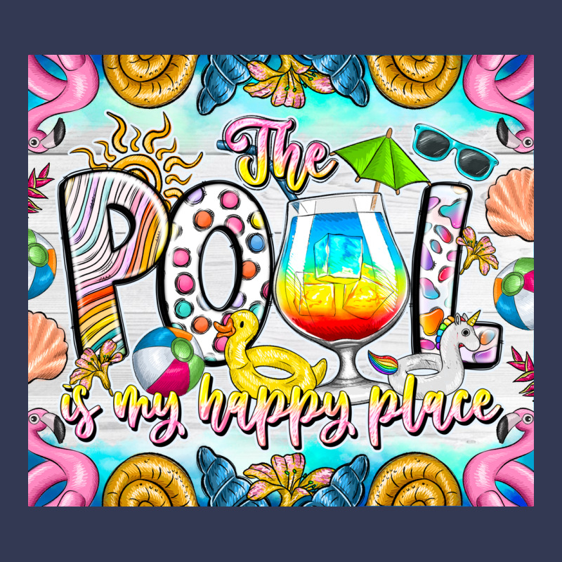 The Pool Is My Happy Place Heavyweight Hoodie by CowhideDigitalArt | Teevron