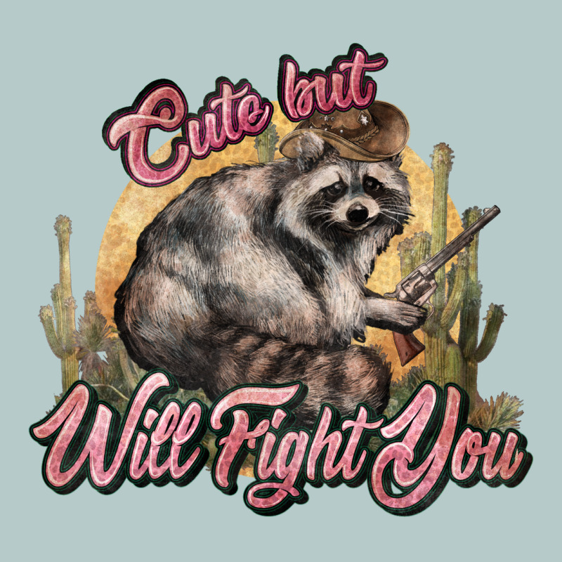 Cute But Will Fight You Racoon Western Heavy Core Tee by NancyCooperArtShop | Teevron