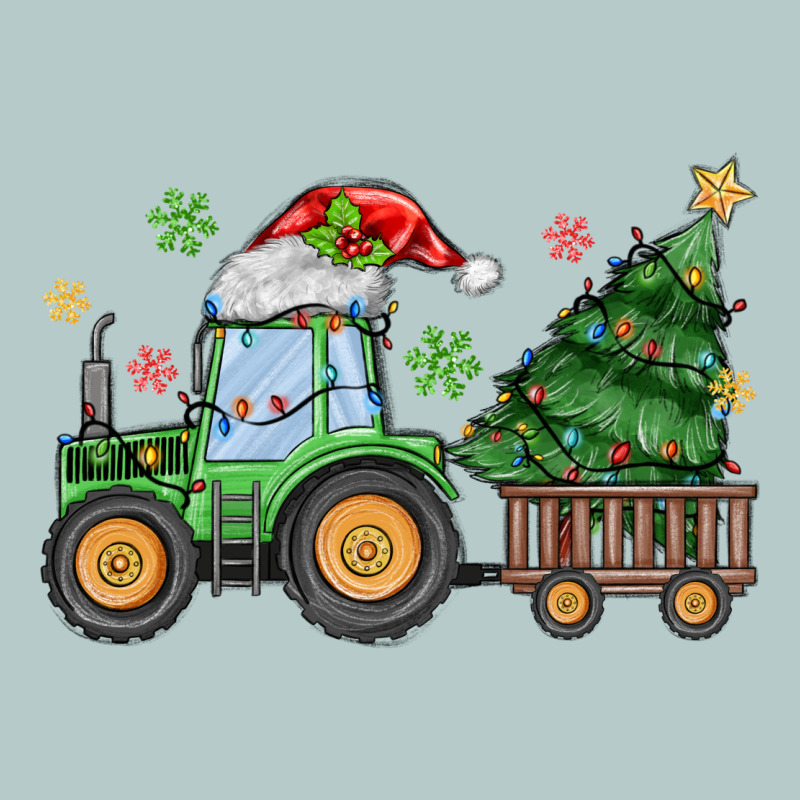 Christmas Tractor Heavy Core Tee by MaliasSmallBusiness | Teevron