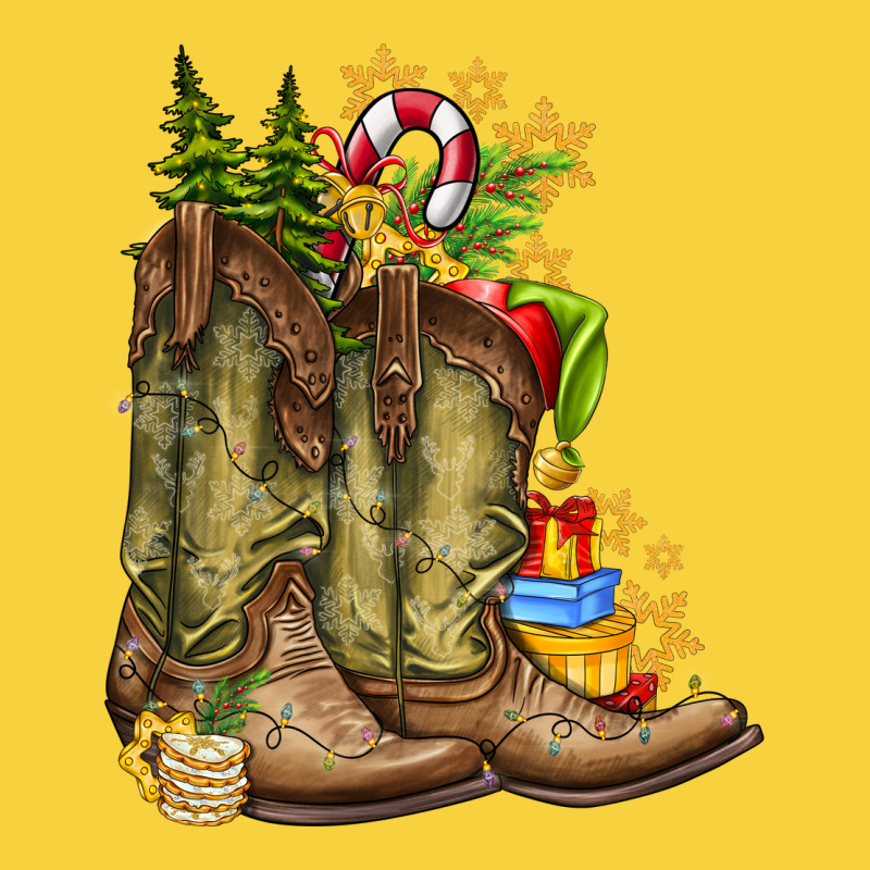 Christmas Boots Premium Sweatshirt by CowhideDigitalArt | Teevron