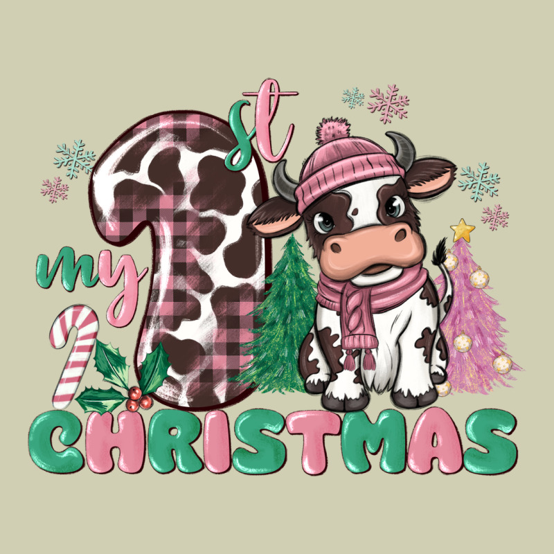 My First Christmas Cow Heavy Core Tee by MaliasSmallBusiness | Teevron