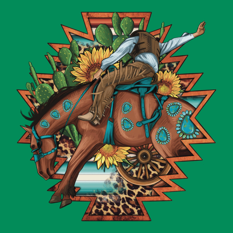 Bucking Bronco Aztec Shape Background Urban Hoodie by Artiststas | Teevron