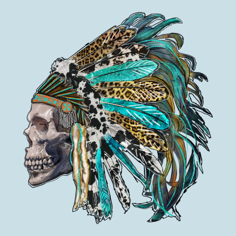 Western Indian Headdress With Skull Ladies Tee by RanaPortraitStore | Teevron