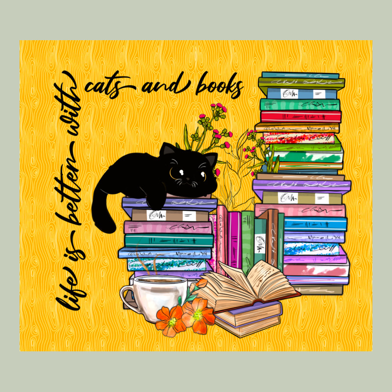 Life Is Better With Cats And Books Long Sleeve Tee by TumblerDesignByShophia | Teevron