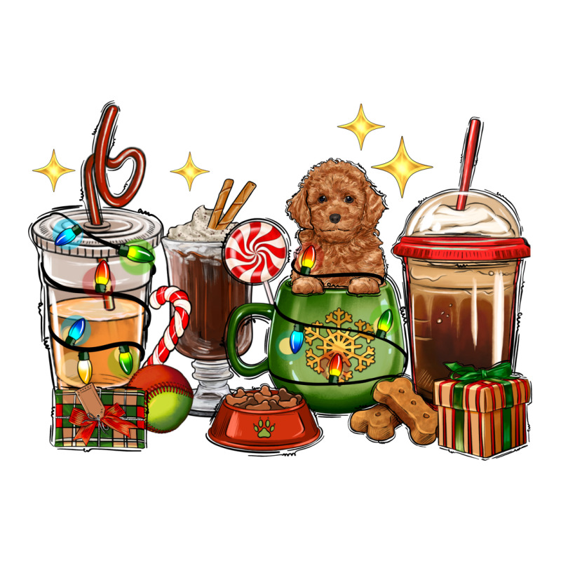 Christmas Coffee Cups With Poodle Premium Tee by RanaPortraitStore | Teevron