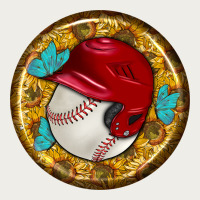 Baseball With Sunflower Round Earrings Zipper Hoodie | Teevron