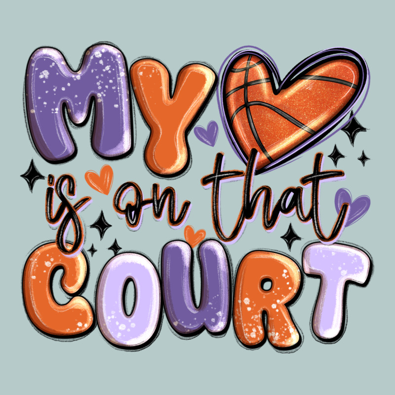My Heart Is On That Court Heavy Core Tee by MaliasSmallBusiness | Teevron