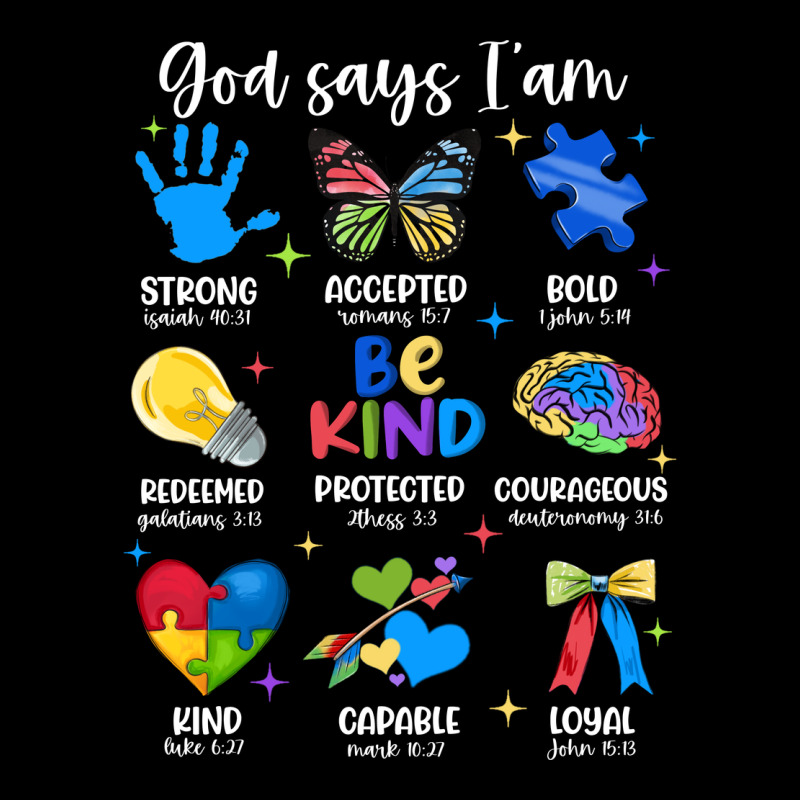 God Says I Am Autism Heavy Core Tee by JahusDesignShop | Teevron