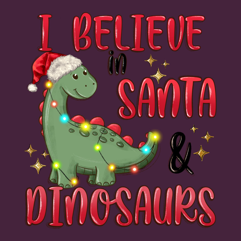 I Believe In Santa & Dinosaurs Premium Tee by MaliasSmallBusiness | Teevron
