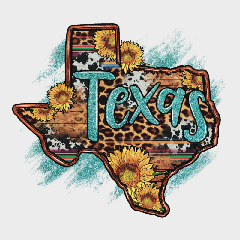 Leopard Cowhide Sunflower Texas Map Urban Hoodie by Artiststas | Teevron
