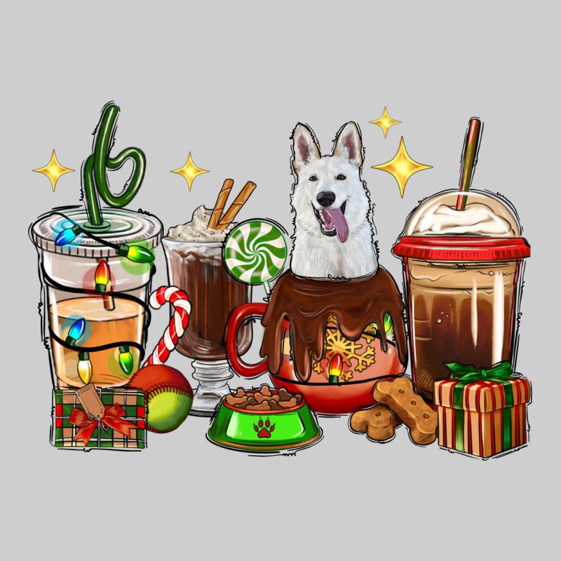 Christmas Coffee Cups With White Shepherd Premium Tee by RanaPortraitStore | Teevron