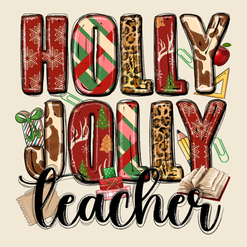 Holly Jolly Teacher Premium Tee by MaliasSmallBusiness | Teevron