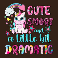 Cute Smart And A Little Bit Dramatic With Unicorn Heavy Core Tee | Teevron