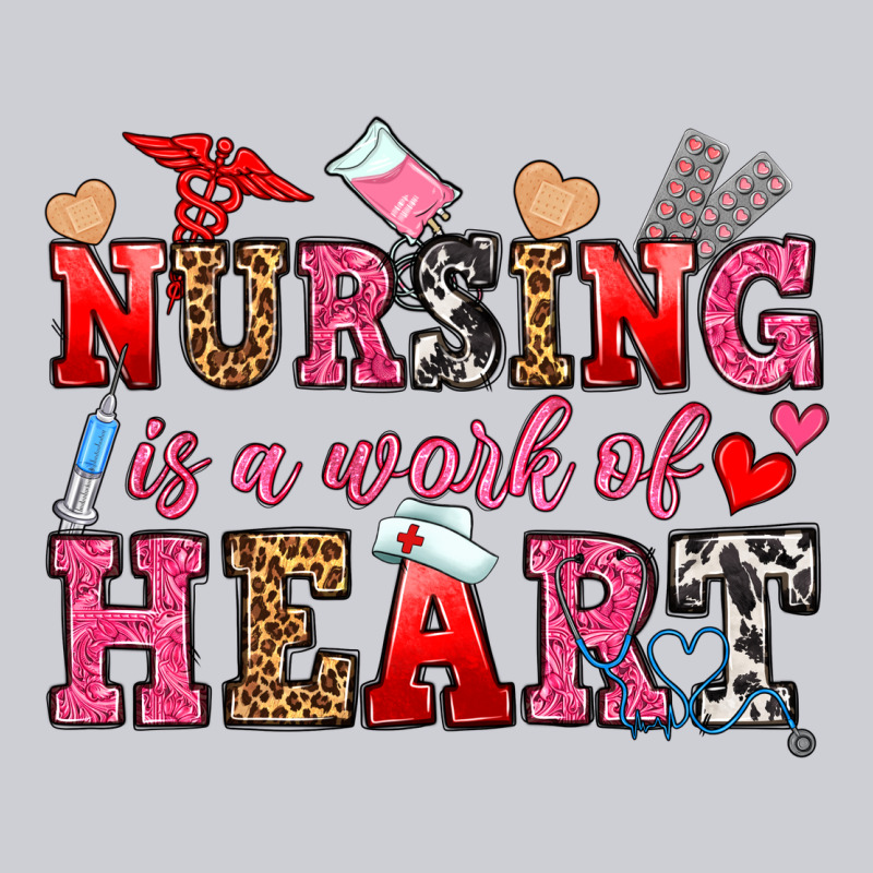 Nursing Is A Work Of Heart Heavyweight Sweatshirt by OliviaCreatesArt | Teevron