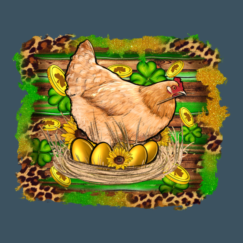 St Patricks Day Farm Chicken Gold Eggs Leopard Serape Glitter Urban Hoodie by Artiststas | Teevron