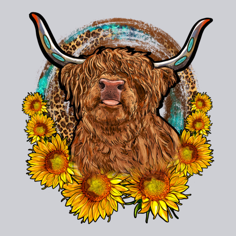 Cow Sunflower Leopard Heavyweight Sweatshirt by OliviaCreatesArt | Teevron