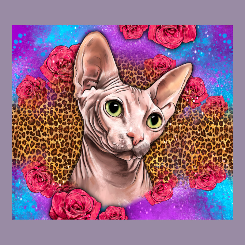 Purple Glitter Roses Sphynx Cat Classic Tee by LillyAllenDesigns | Teevron