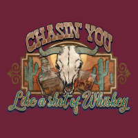 Chasin You Like A Shot Of Whiskey Bull Skull Long Sleeve Tee | Teevron