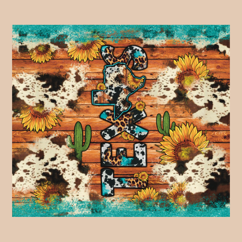 Texas Sunflower Cactus Cowhide Urban Hoodie by Artiststas | Teevron