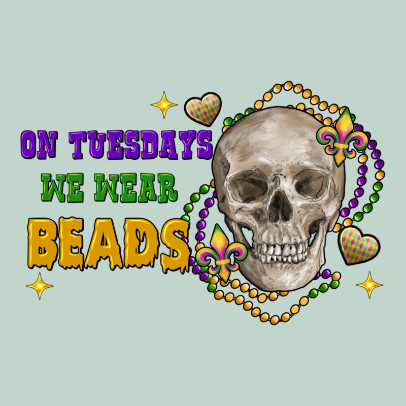 On Tuesdays We Wear Beads Skull Zipper Hoodie by FaDigitalArtStudio | Teevron