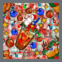 Christmas Coffee Cups Ornaments And Lights With Diamond Plaid Seamless Premium Hoodie | Teevron