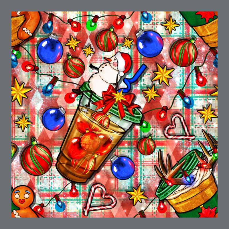 Christmas Coffee Cups Ornaments And Lights With Diamond Plaid Seamless Premium Hoodie by BundleAndBundleShop | Teevron
