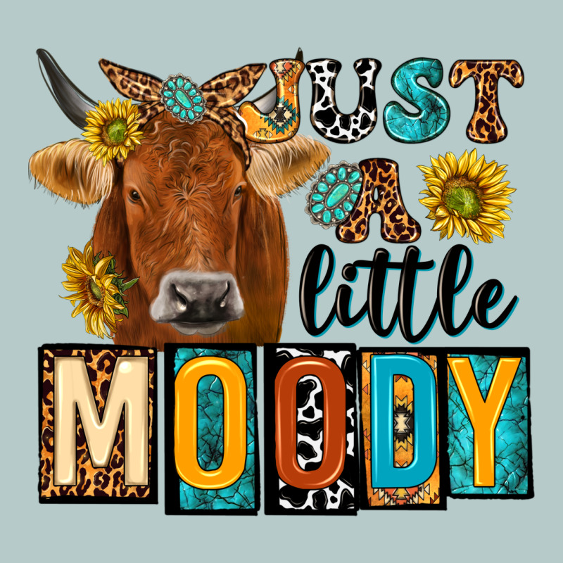 Just A Little Moody With Cow Heavy Core Tee by NancyCooperArtShop | Teevron